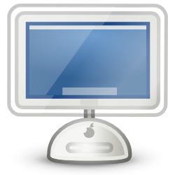 apple-imac-lamp icon illustrating a deviance from the Apple logo.