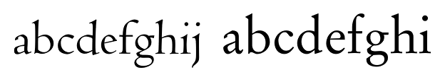 Comparison between Centaur and Stempel Garamond