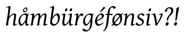 Gentium regular italic example